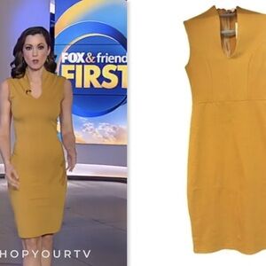 Rolla Coster mustard yellow fitted dress